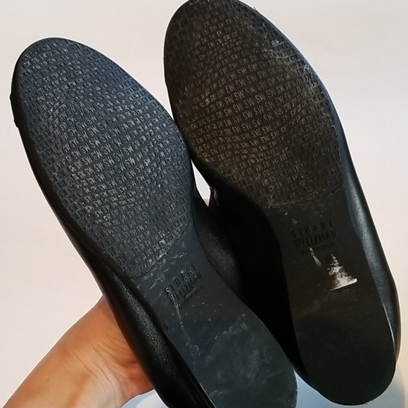 Stuart Weitzman Leather Ballet Pumps Black 6 - Picture 4 of 5